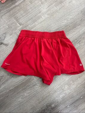lululemon athletica Bright Red Women's Athletic Shorts
